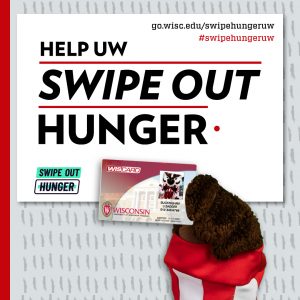 Help UW Swipe Out Hunger logo and Wiscard