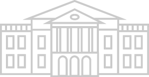 A gray line drawing of Bascom Hall.