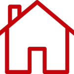 Red lines in the shape of a house