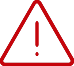 Triangle with exclamation point in center